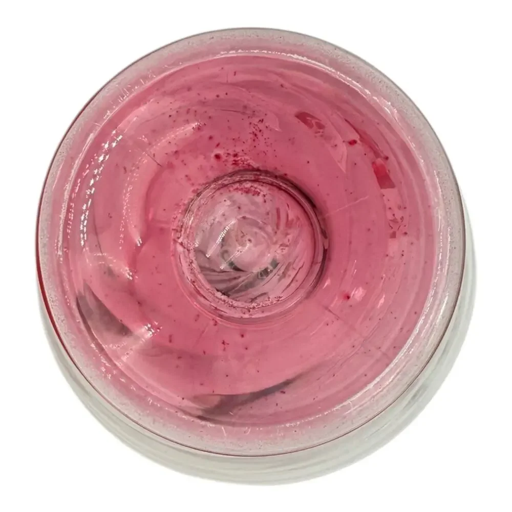 1-Swirl Foot Manhattan Park Ave Depression Dessert Compote‎ Glass Dish Pink/Red